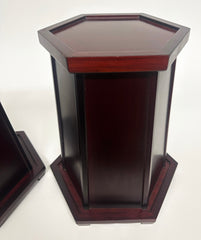 Vintage 12" Tall Cherry Wood Vase Stands