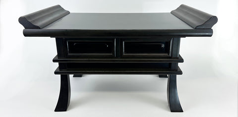 Vintage #22 Ebony Kyo Table with Two Drawers