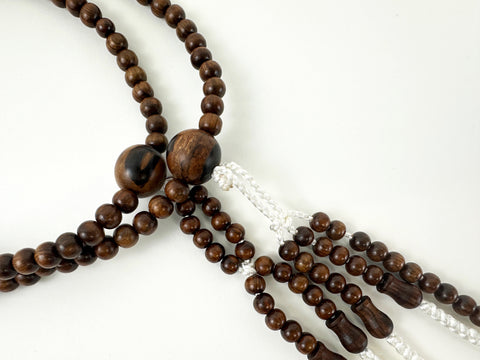 New Sandalwood Beads with S.G.I. Logo and Knitted Tassels #2