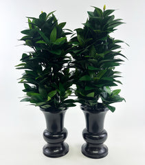 Used Premium 7.25" H Dark Chocolate Colored Metal Vases