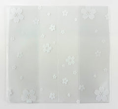 JAPANESE - Large Sutra Book Cover with White Sakura Flowers