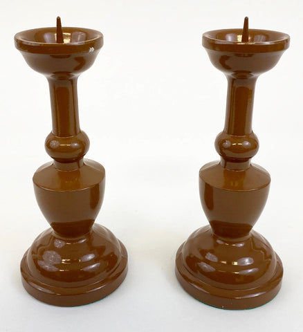 6.6" H Brown Candle Stands